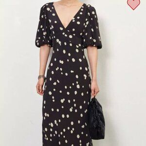 NWT ba&sh Delize Polka Dot Midi Dress
